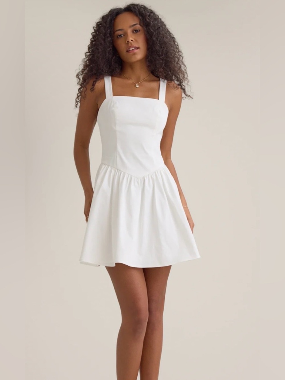 Altar’d State Maddi Corset Mini Dress White Fit & Flare Size S